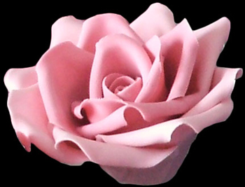 Large dusty pink gumpaste rose