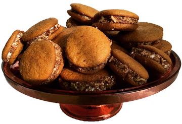 Sweet potato spice, bourbon buttercream and toasted pecan whoopie pies